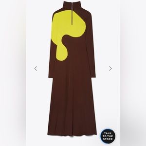 Tory Burch Color Block Jersey Dress Size 2